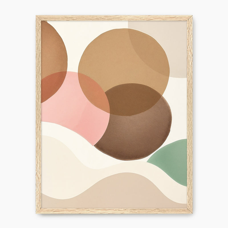 Sandstone and Pink Modern Art Print - Sage and Rose Prints