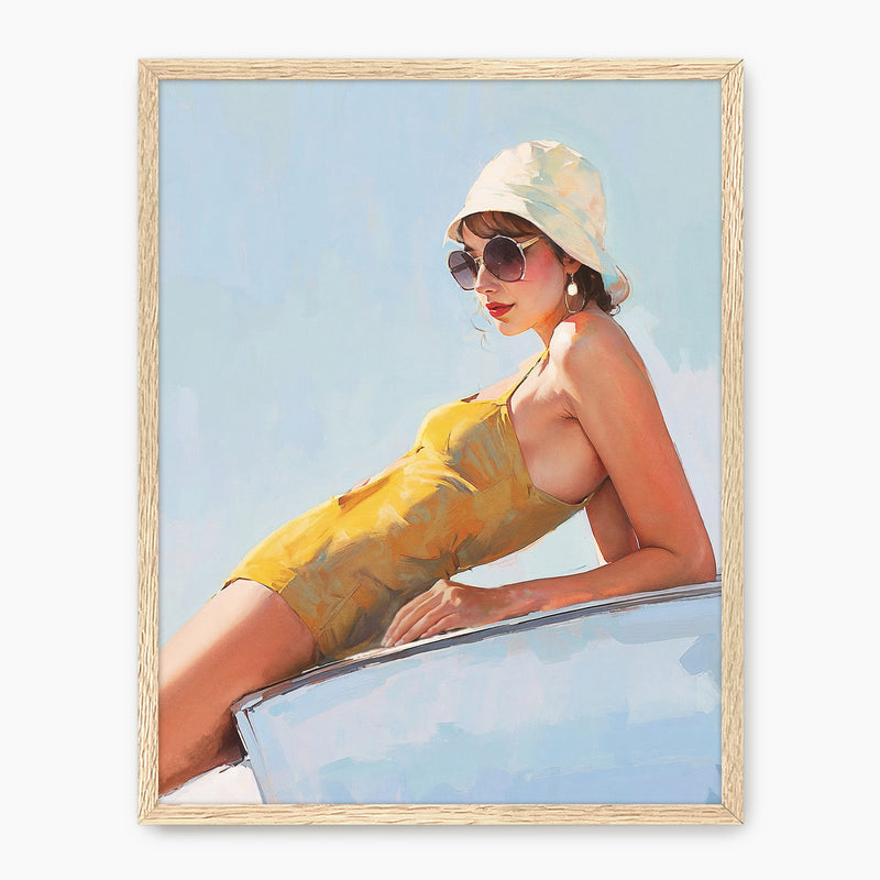 Retro At The Beach Print - Sage and Rose Prints