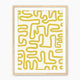 Yellow Maze Print - Sage and Rose Prints