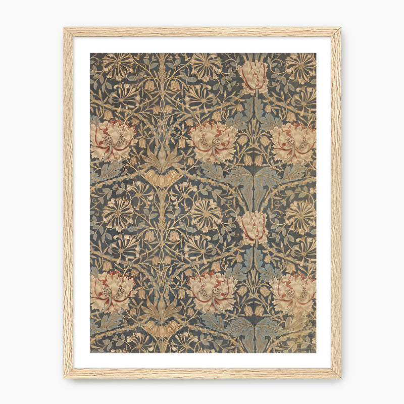 Elegant Floral Pattern Print - Sage and Rose Prints