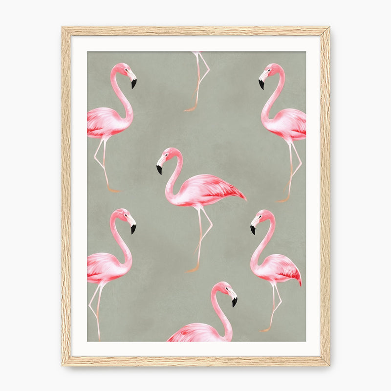 Flamingo Sage Print - Sage and Rose Prints