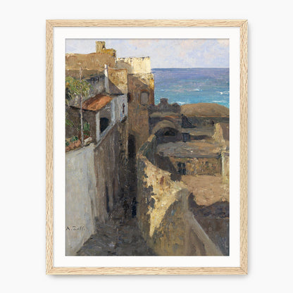 Coastal Mediterranean Village No2 - Sage and Rose Prints
