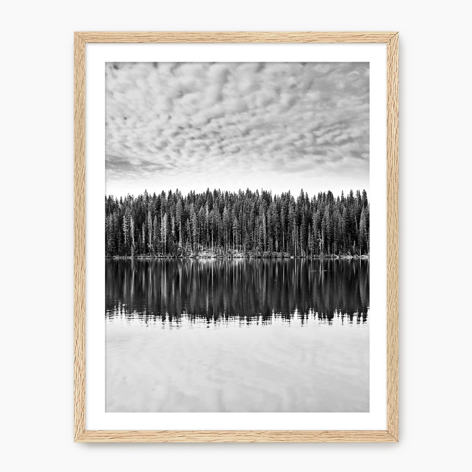 Black and White Reflections on Lake Photography - Sage and Rose Prints