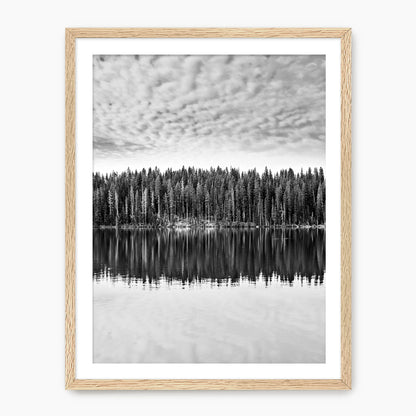 Black and White Reflections on Lake Photography - Sage and Rose Prints
