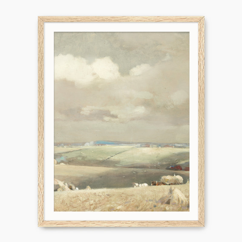 Clouds and Rolling Fields Print - Sage and Rose Prints