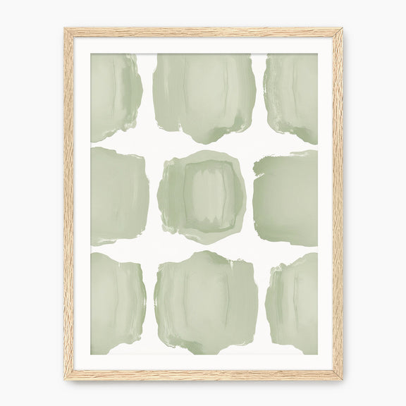 Misty Sage Pattern Print - Sage and Rose Prints