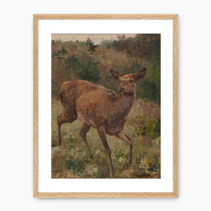 The Red Deer Impressionist Painting - Sage and Rose Prints
