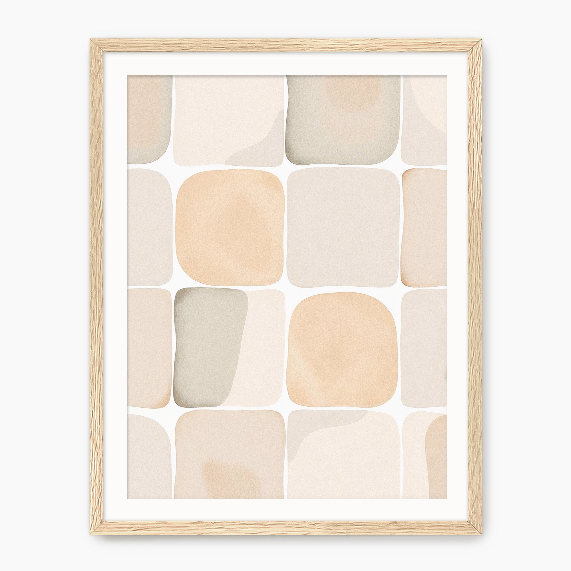 Tan Scandi Wash Patterns Art Print - Sage and Rose Prints