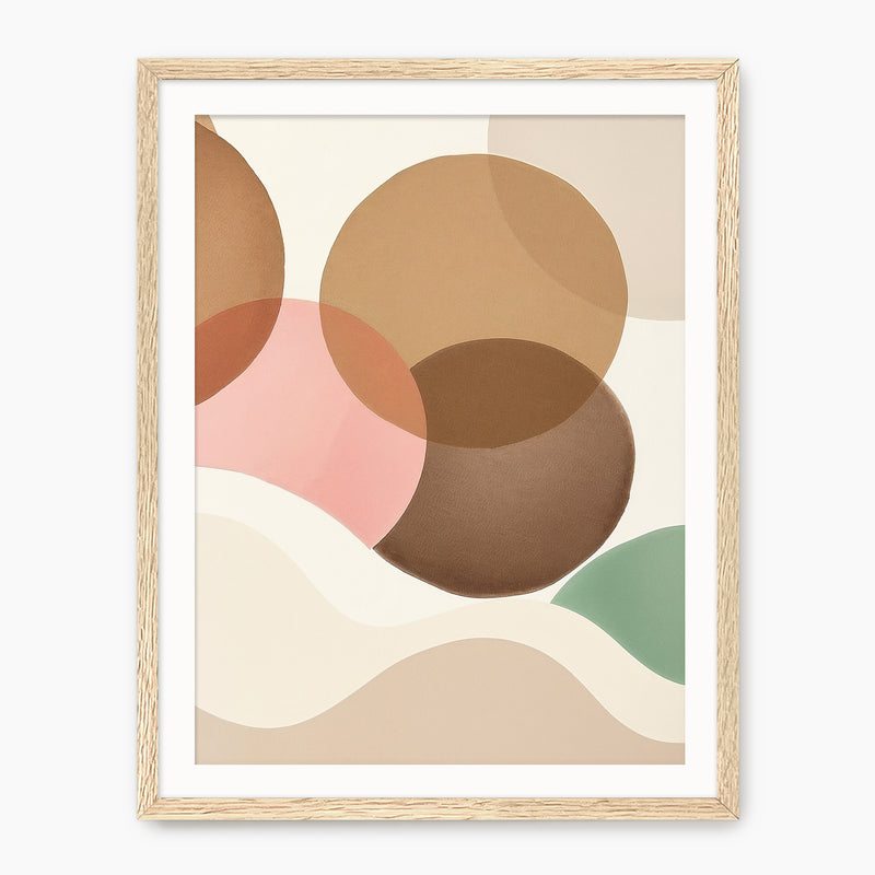 Sandstone and Pink Modern Art Print - Sage and Rose Prints