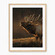Moody Earth Tone Elk Wildlife Painting - Sage and Rose Prints