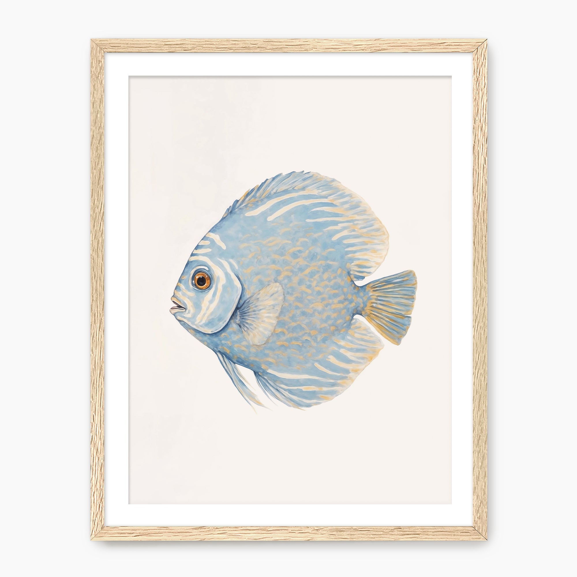 Sky Blue Coastal Fish Swimming Left