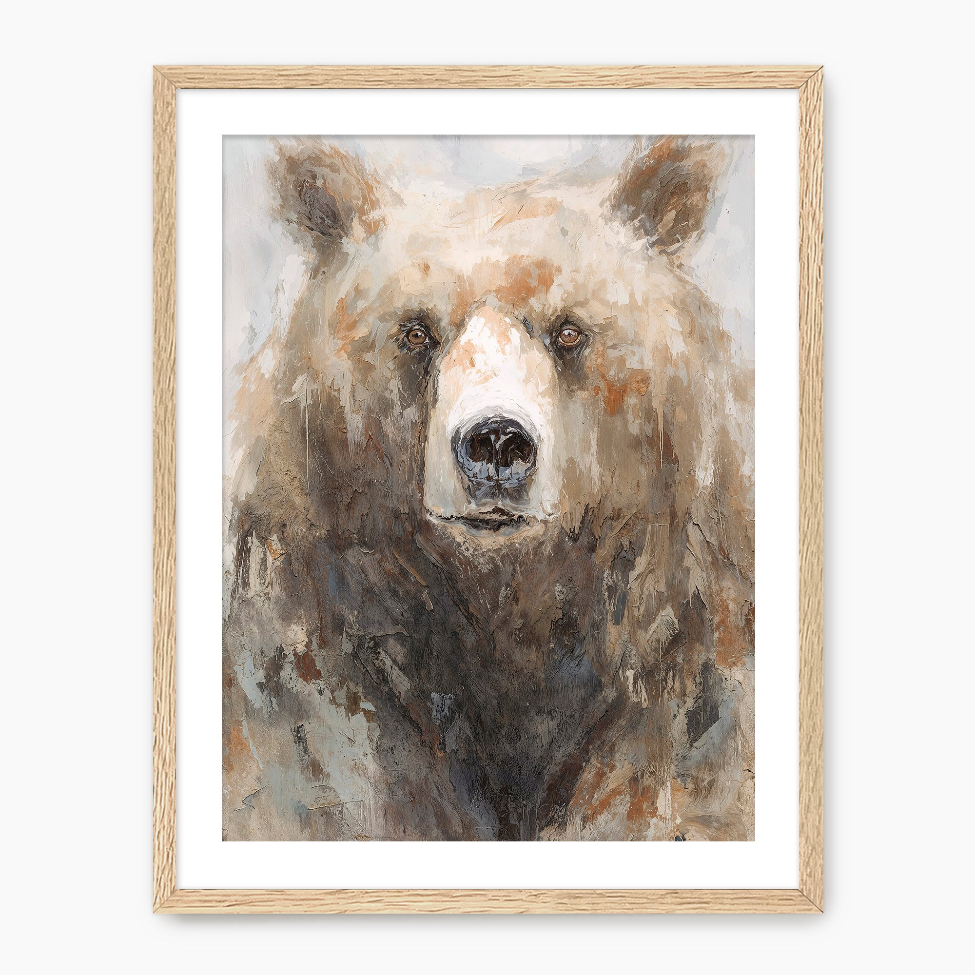 Abstract Bear Painting Print - Sage and Rose Prints