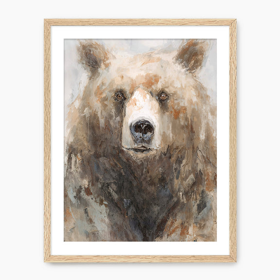Abstract Bear Painting Print - Sage and Rose Prints