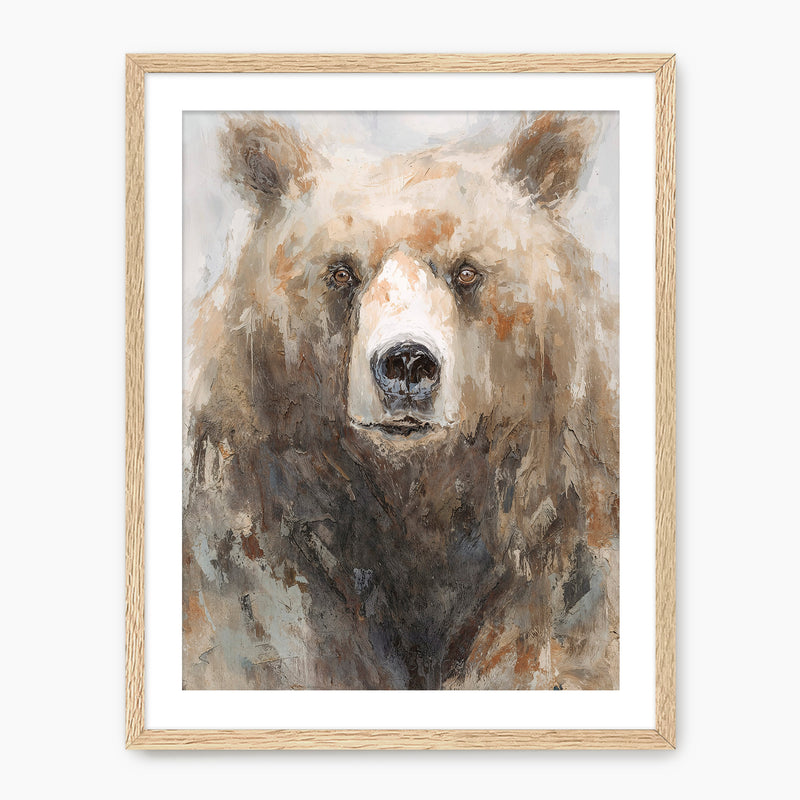 Abstract Bear Painting Print - Sage and Rose Prints