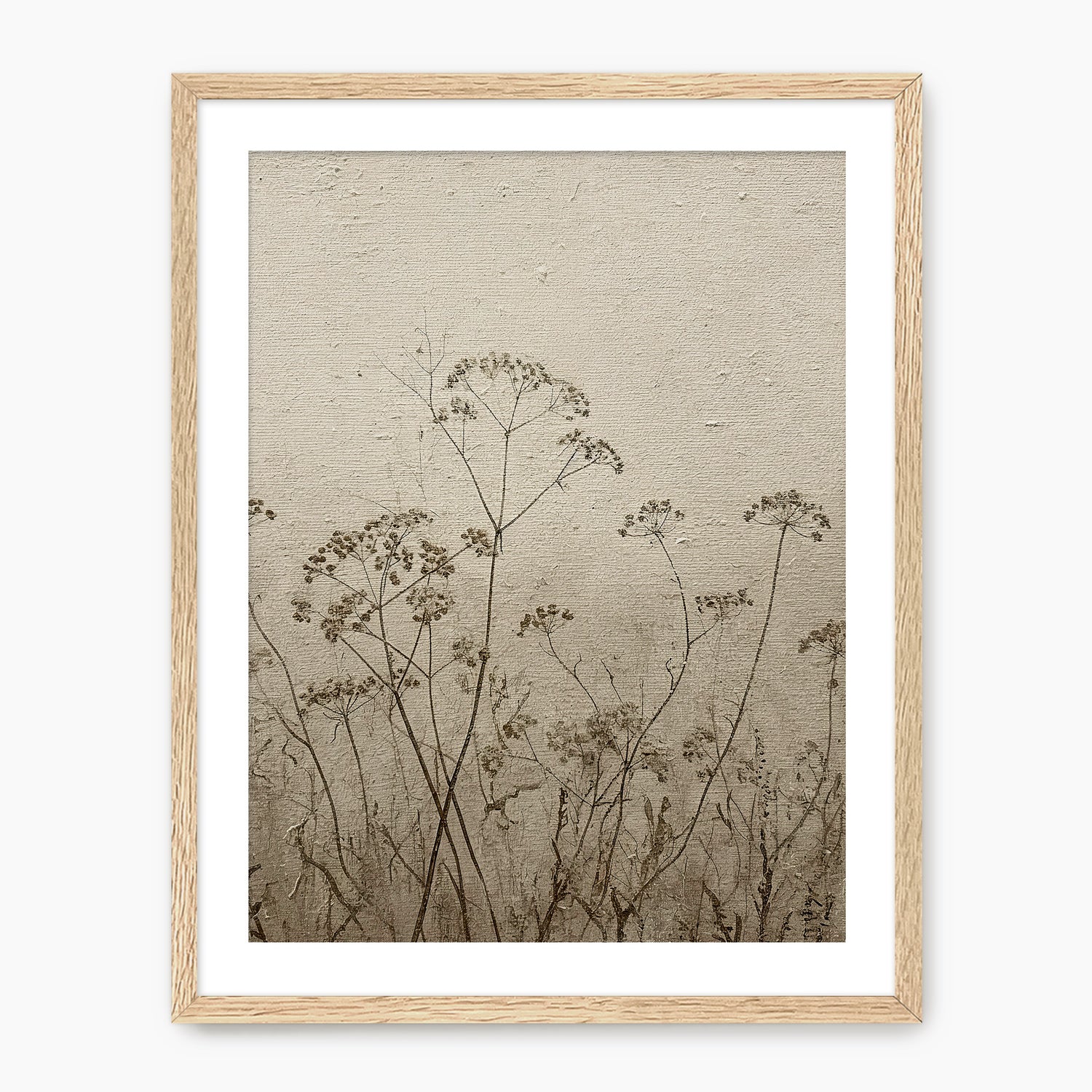 Vintage Tan Flowers Sketch - Sage and Rose Prints