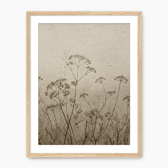 Vintage Tan Flowers Sketch - Sage and Rose Prints