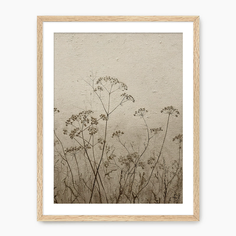 Vintage Tan Flowers Sketch - Sage and Rose Prints