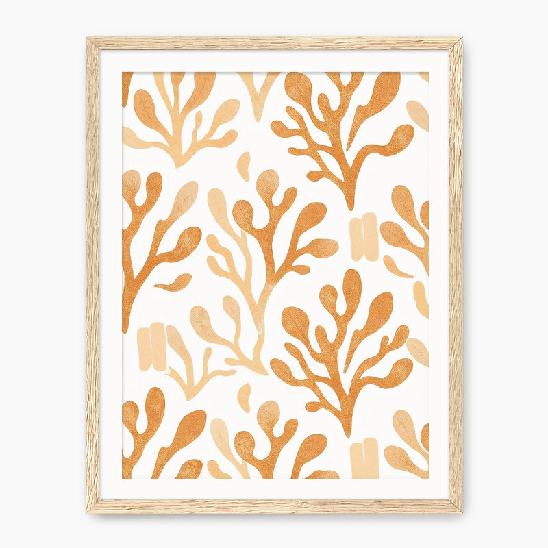 Burnt Orange Seaweed Print - Sage and Rose Prints