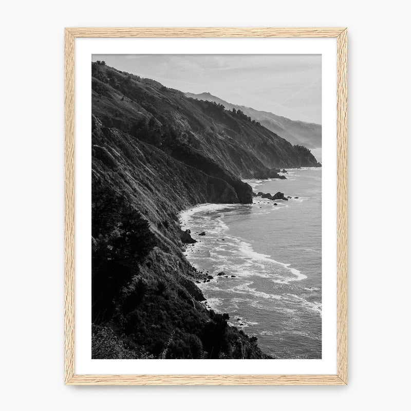 Big Sur Coastline in Black and White - Sage and Rose Prints