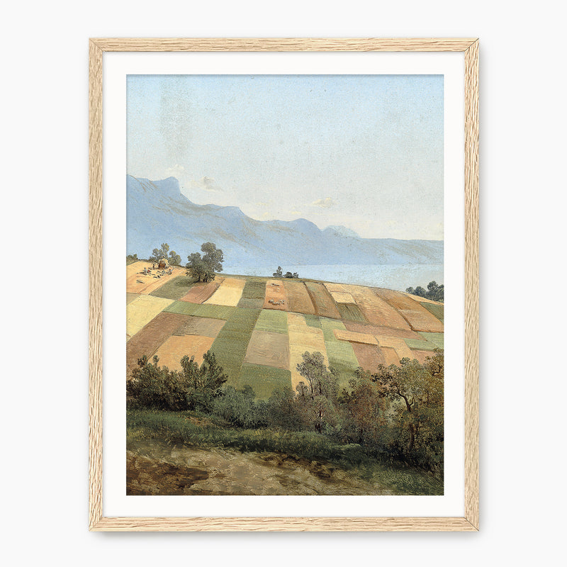 Vintage Farm Landscape Print - Sage and Rose Prints