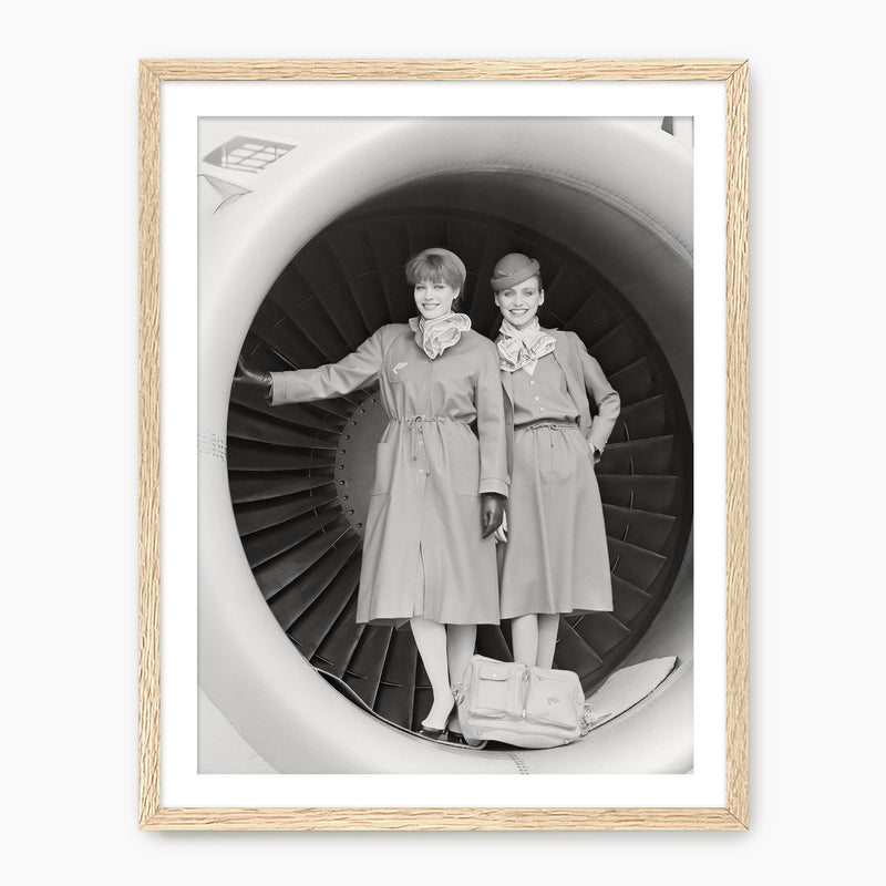 Stylish Flight Attendants Nostalgic Photo No1 - Sage and Rose Prints