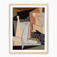 Tan and Grey Cubist Couple Print - Sage and Rose Prints
