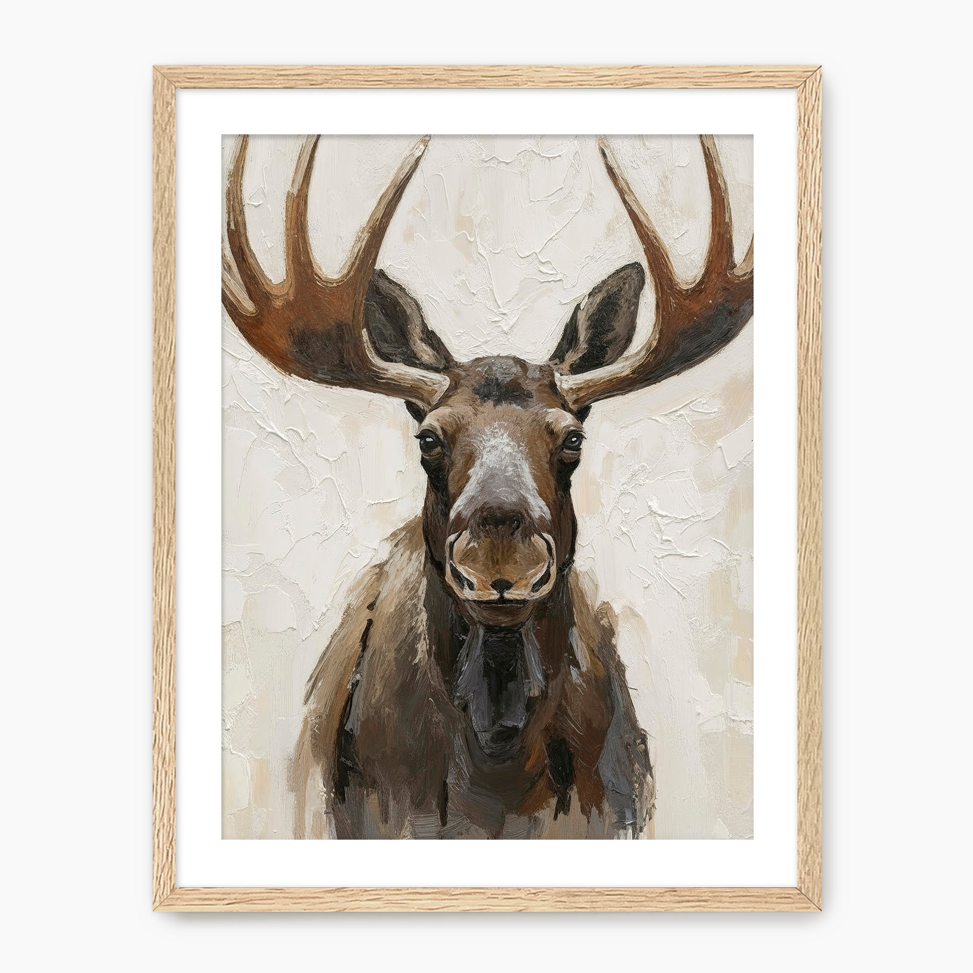 Portrait of a Moose Painting - Sage and Rose Prints