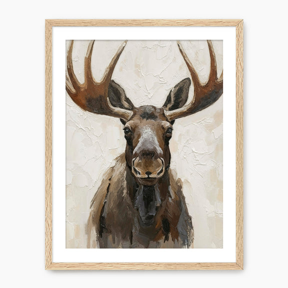 Portrait of a Moose Painting - Sage and Rose Prints