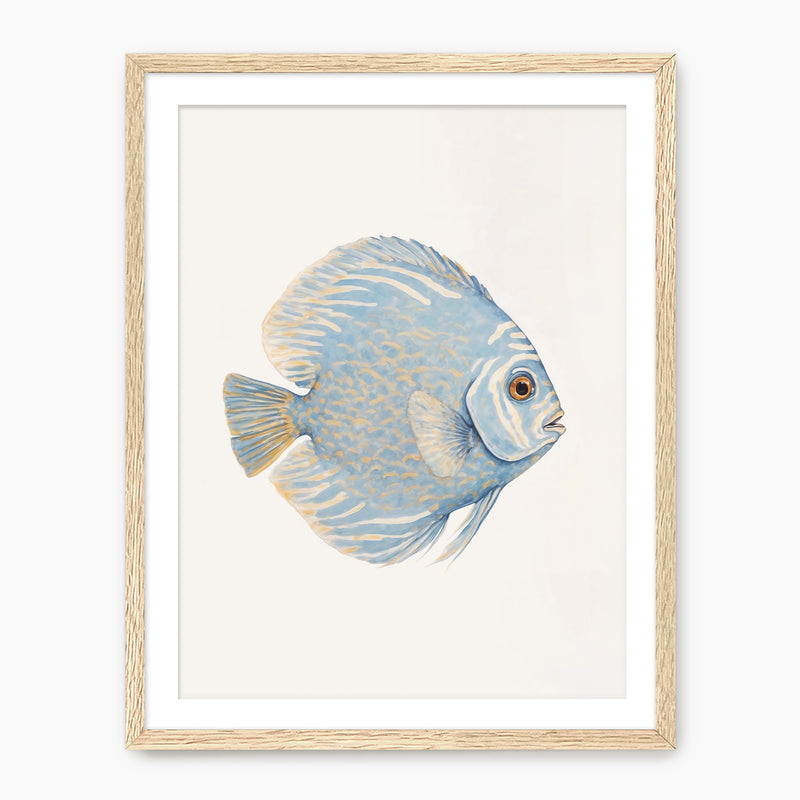 Sky Blue Coastal Fish Print - Sage and Rose Prints