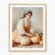 Vintage Painting of Girl with Pumpkins Fall Art Print - Sage and Rose Prints