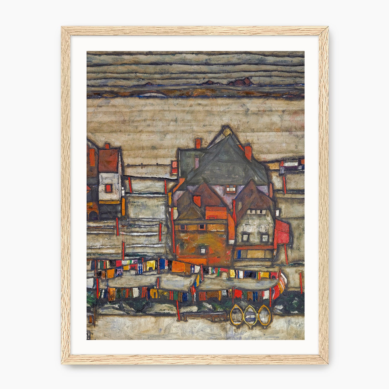 Geometric Grid Urban Landscape Print - Sage and Rose Prints
