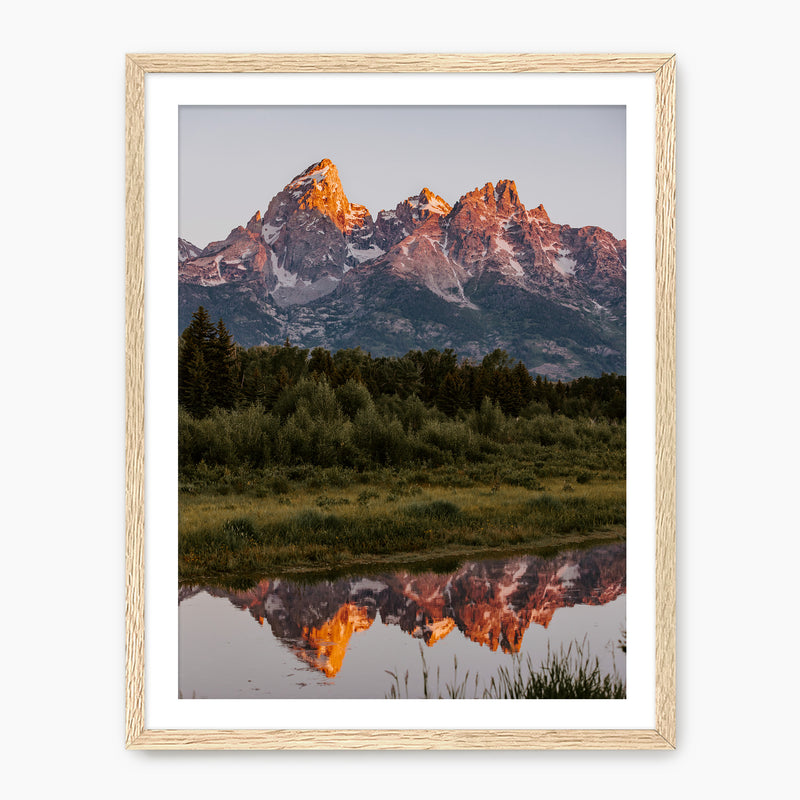 Grand Tetons Color Reflections - Sage and Rose Prints