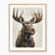 Impasto Moose Painting Print - Sage and Rose Prints