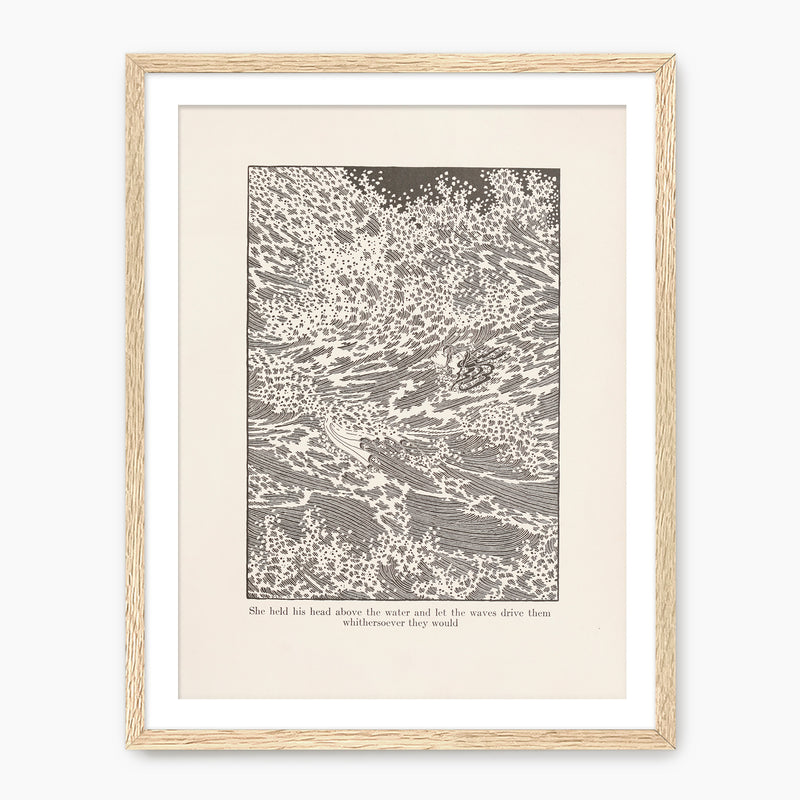 Abstract Wabi Sabi Waves Print - Sage and Rose Prints