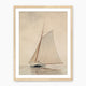 Vintage Beige Sailboat Print - Sage and Rose Prints