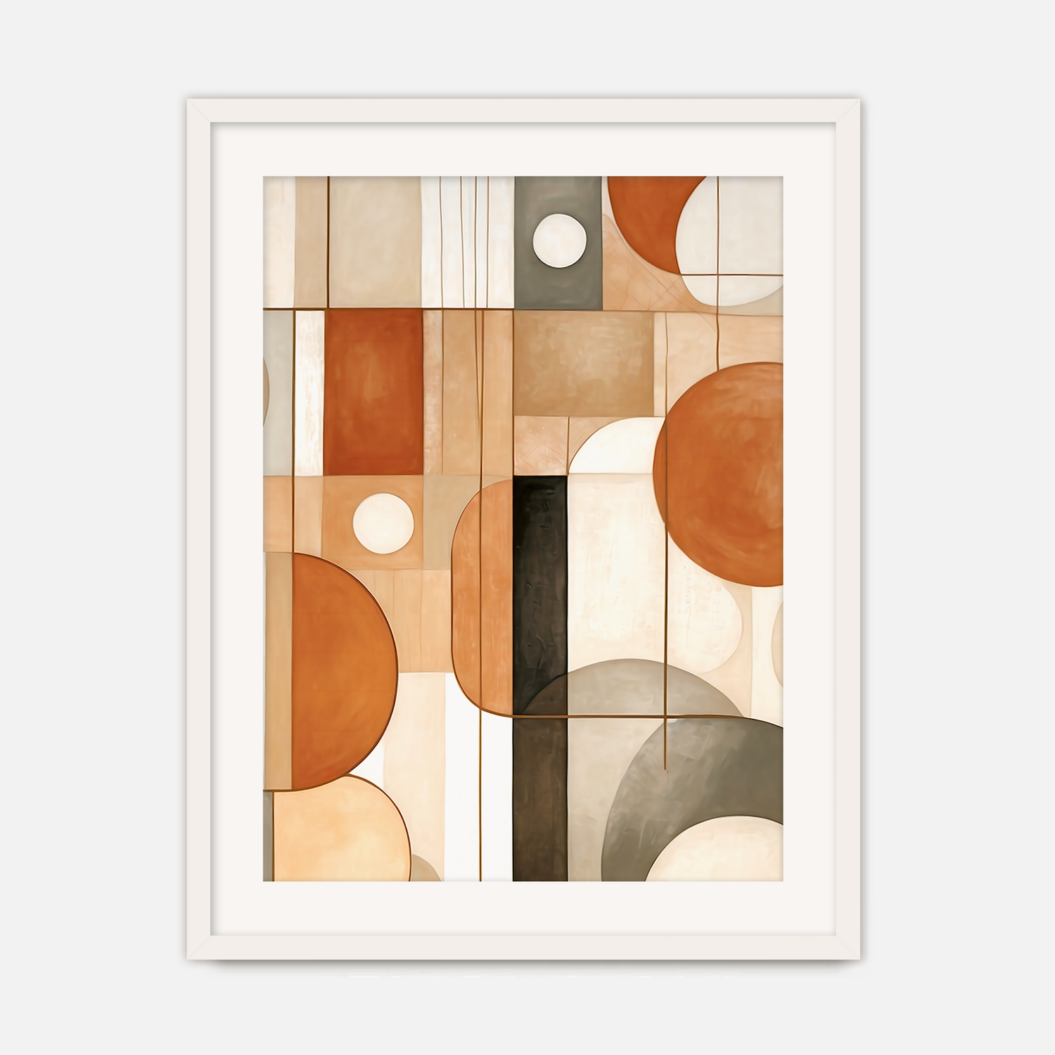 Orange Geometric Art - Sage and Rose Prints