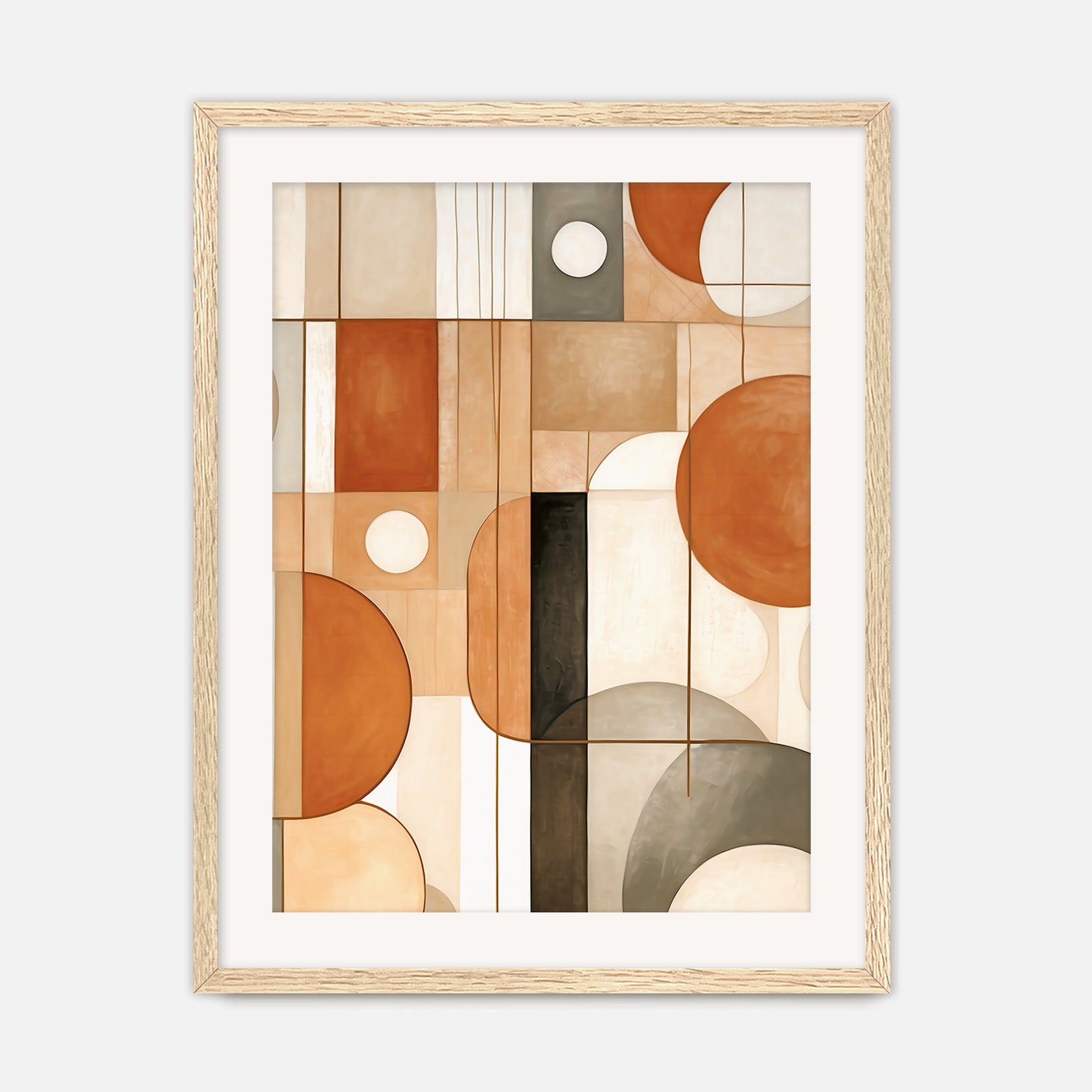 Orange Geometric Art - Sage and Rose Prints