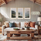 Pacific Coast Painting Triptych - Sage and Rose Prints