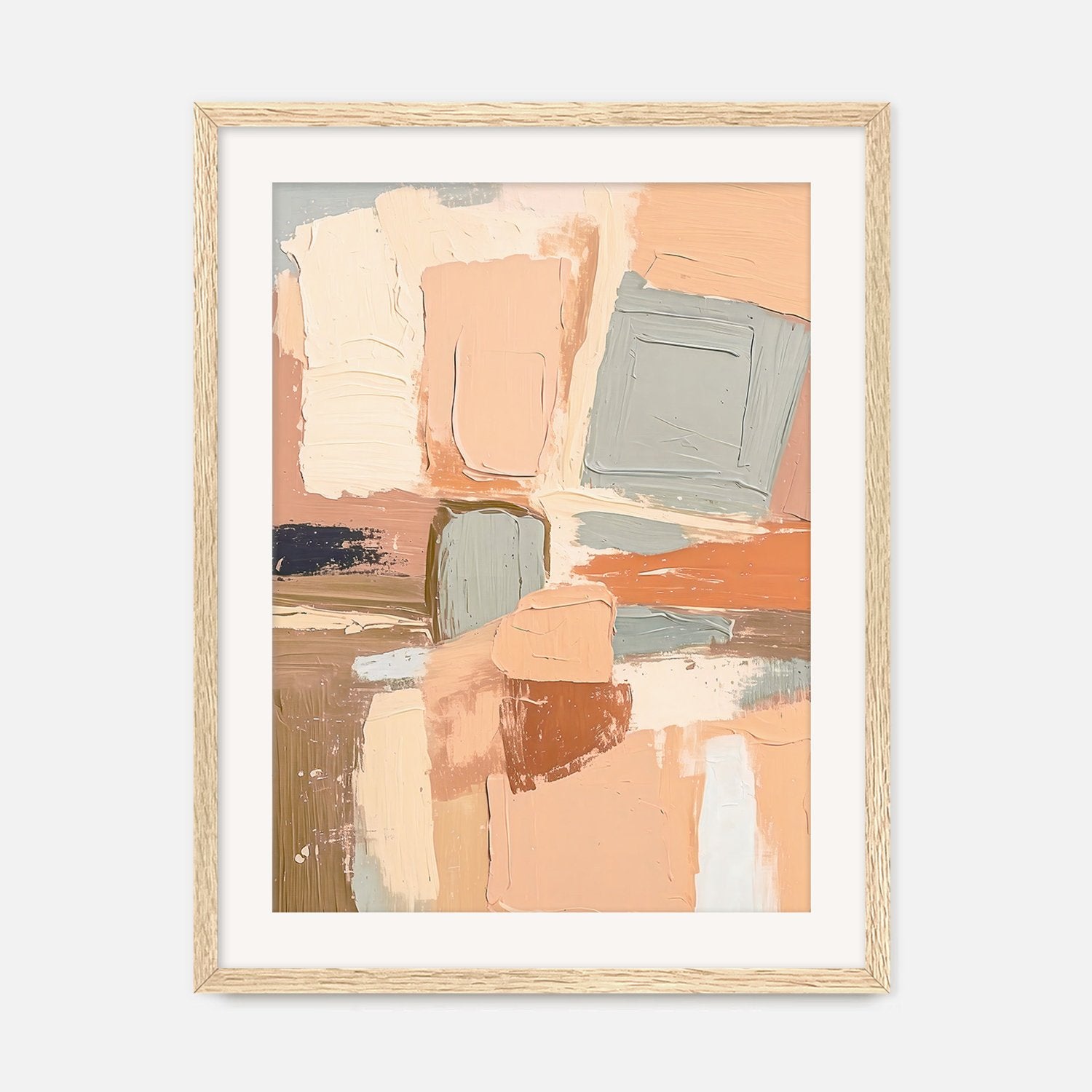 Pastel Abstract Painting - Sage and Rose Prints