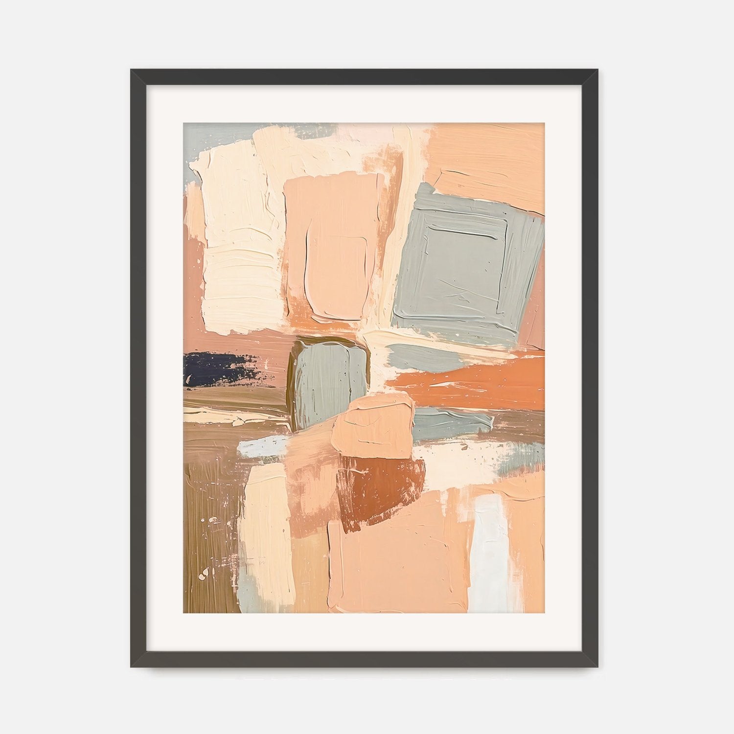 Pastel Abstract Painting - Sage and Rose Prints