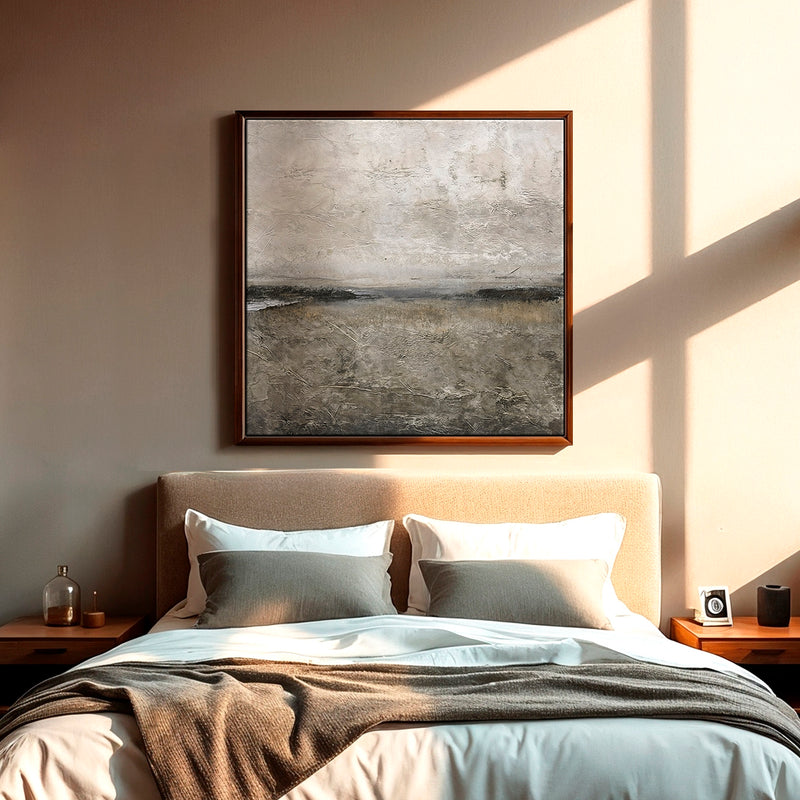 AK-51 Textured Grey Modern Minimalist Abstract Art Print - Sage and Rose Prints