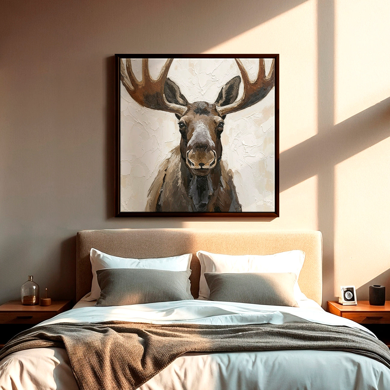 40- Portrait of a Moose Painting Print - Sage and Rose Prints