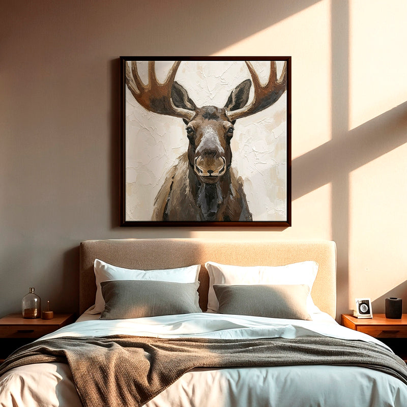 40- Portrait of a Moose Painting Print - Sage and Rose Prints