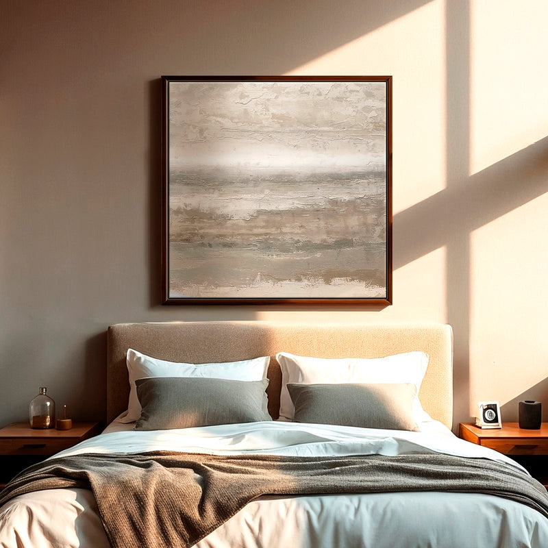 AK-52- Tan Minimalist Abstract Art Print - Sage and Rose Prints