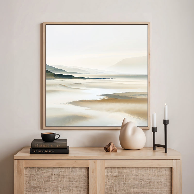 Warm Sandstone Minimalist Art - Sage and Rose Prints