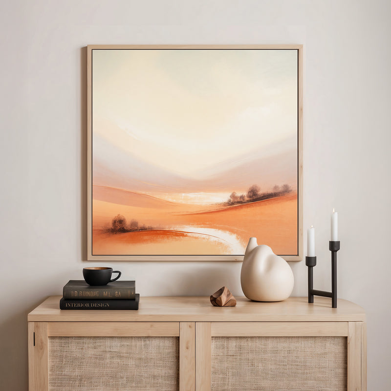 Abstract Desert in Warm Tones - Sage and Rose Prints