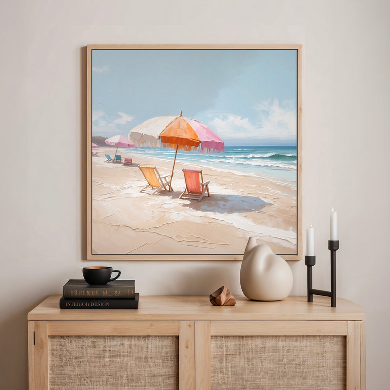 Beach Chairs Watercolor Print - Sage and Rose Prints