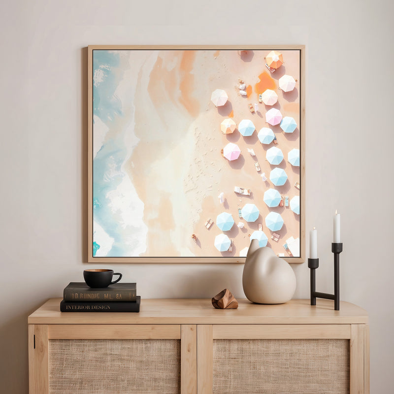 Beach Umbrellas from Above - Sage and Rose Prints