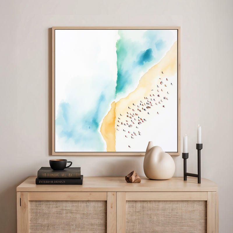 Abstract Watercolor Beach - Sage and Rose Prints