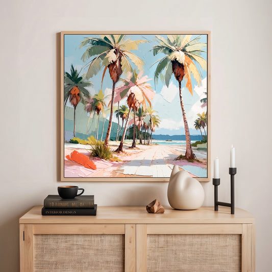 Palms on the Beach Square Print - Sage and Rose Prints